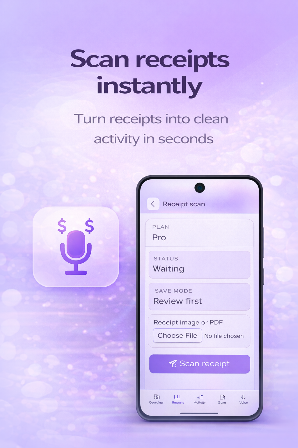 Plentyful receipt scanning slide